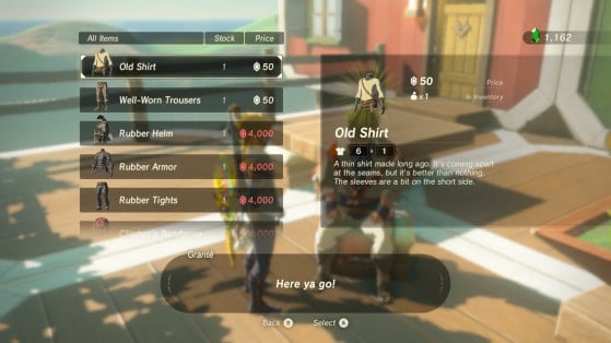 Zelda BotW Guide: How to buy back clothes?
