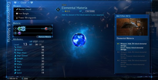 Final Fantasy 7 Remake: Materia, menu and functioning