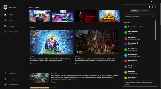 Epic Games Store announces new features