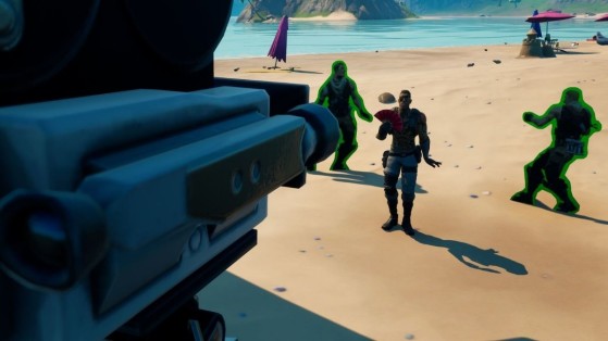 Fortnite Week 8 Challenge: Emote in front of a camera at Believer Beach or Lazy Lake
