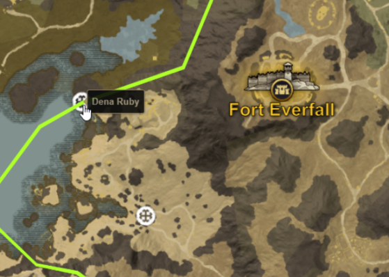 Dena Ruby location within Everfall - New World
