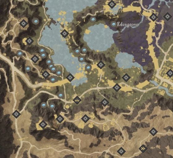 Platinum Ore Locations in Edengrove. - New World