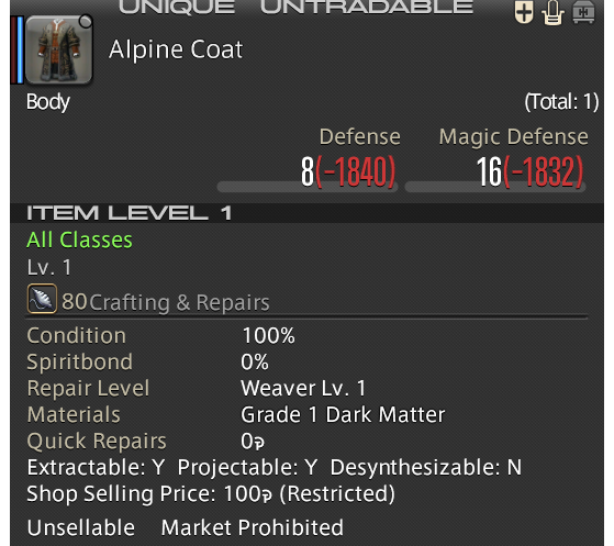 FFXIV How to get the Alpin Coat back - Final Fantasy XIV