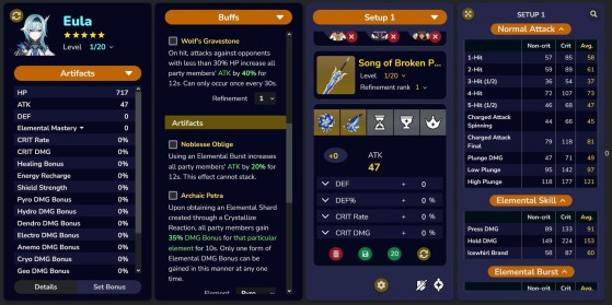 Genshin Damage Calculator & Visualizer