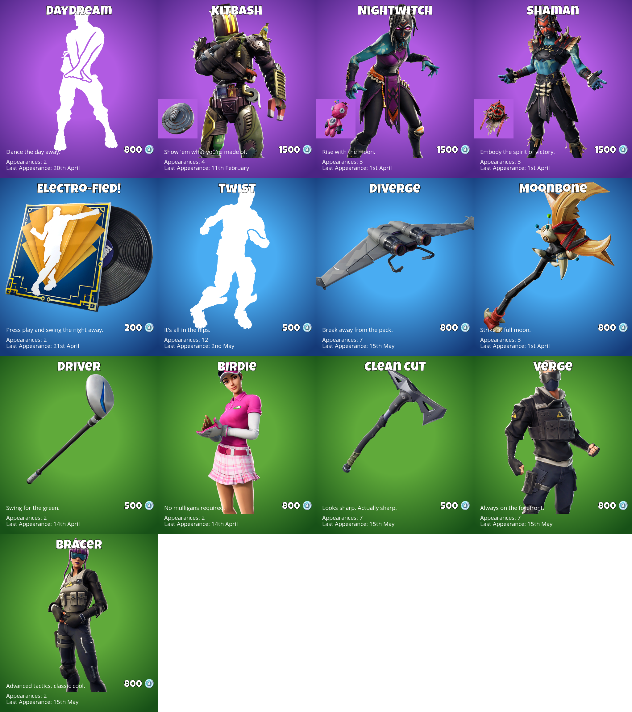 Fortnite May 16th shop Millenium