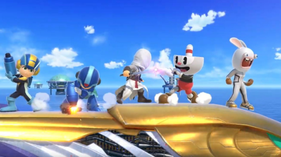 Altair and Cuphead in Smash Bros. Ultimate Fighters Pass 2 as Mii Fighters