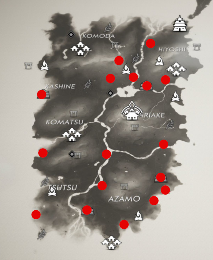all mongol bases in ghost of tsushima