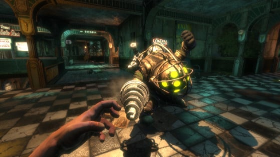A big Daddy attacks in Bioshock. Image Source: Nintendo - DOOM Eternal