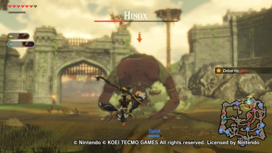 Battling the Hinox in Hyrule Warriors: Age of Calamity. - Hyrule Warriors: Age of Calamity