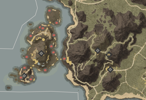 Orichalcum Ore Locations in Ebonscale Reach. - New World