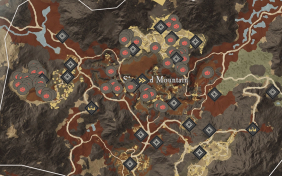 Orichalcum Ore Locations in Shattered Mountain. - New World