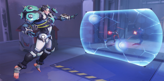 Sigma, central element of the 'Double Shield' composition - Overwatch