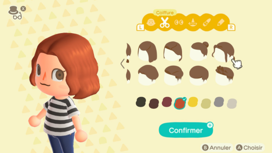 Animal Crossing: New Horizons: all hair styles and hair colors available
