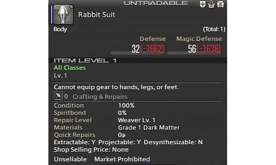Rabbit Suit from Hatching Tide 2020 - Final Fantasy XIV