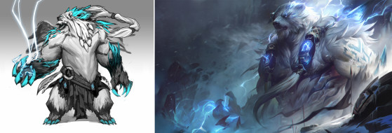 One of the first sketches of Volibear's new appearance // Volibear's new splashart - League of Legends