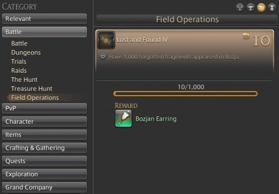 FFXIV How to get Forgotten Fragments quickly for the Bozjan Earring - Final Fantasy XIV