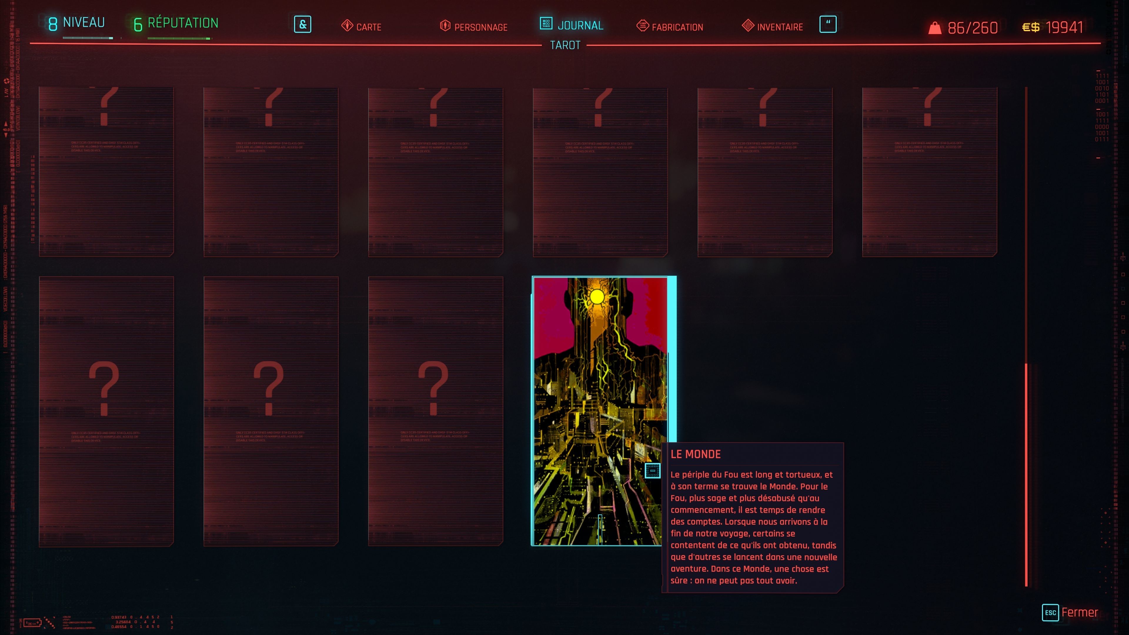 How to find all Tarot cards in Cyberpunk 2077 Millenium