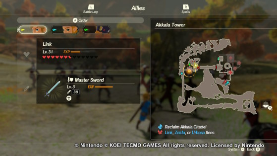 The location of the first furnace in Akkala Tower - Hyrule Warriors: Age of Calamity