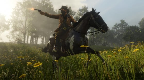 The 15 headshots on horseback during a chase race medal, a feat you will have to repeat. - Red Dead Redemption 2