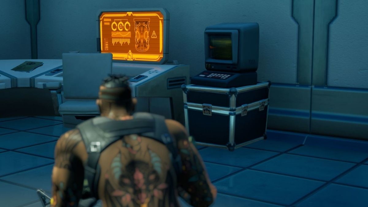 Fortnite Week 8 Challenge Interact with an IO Operative's computer