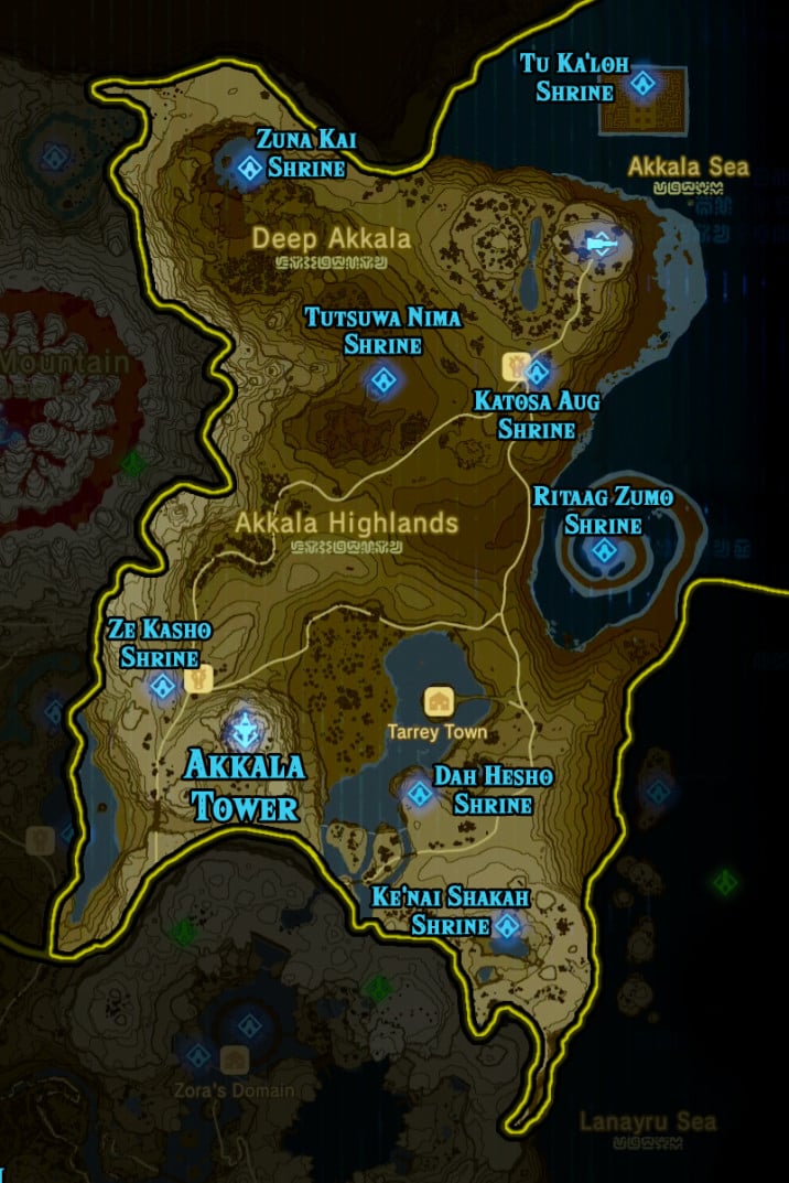 Zelda BotW All Shrines Tutsuwa Millenium   10458 Akkala Region Shrine Maps Article Image Bd 1 