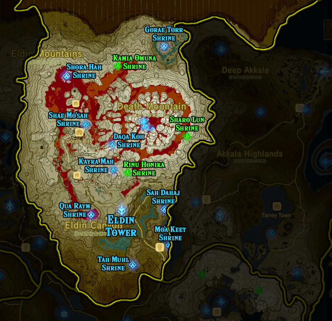 zelda breath of the wild interactive shrine map