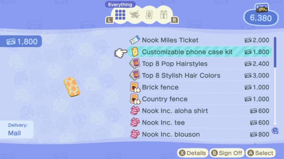 Animal Crossing New Horizons How to change your phone case