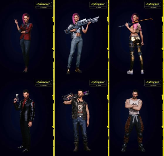 Clothing styles: Corpo / Nomad / Street Kid - Cyberpunk 2077