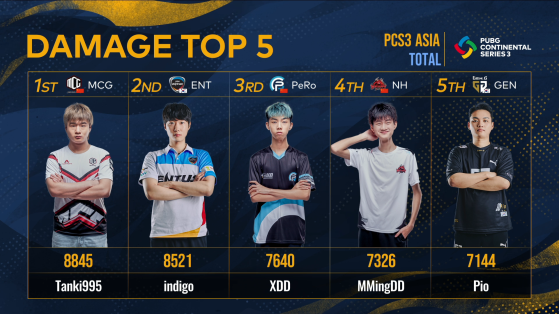 PCS3 Asia: Top 5 Damage - PUBG