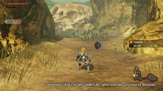Link in the Lizalfos Infestation mission in Hyrule Warriors. - Hyrule Warriors: Age of Calamity