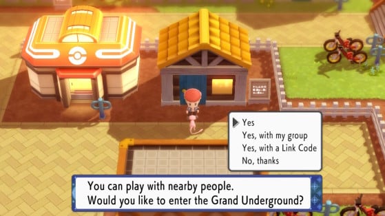 You can choose Local or Online multiplayer options - Pokémon Brilliant Diamond & Shining Pearl