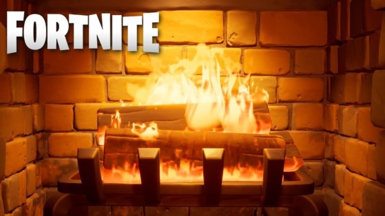 Fortnite: Warm yourself at the Yule Log in the Cozy Lodge