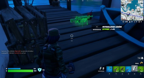 This is what the Light Machine Gun looks like in game. - Fortnite