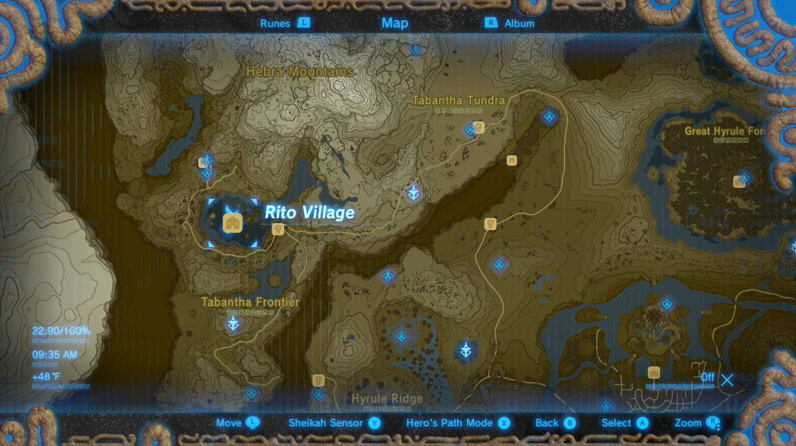 Botw карта воспоминаний