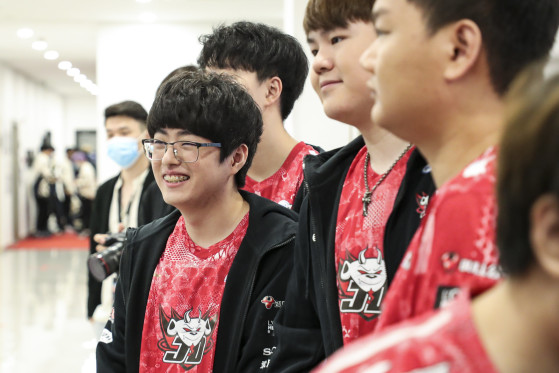 Loken all smiles as JD Gaming aim for the playoffs (Image credit: LoL Esports) - League of Legends