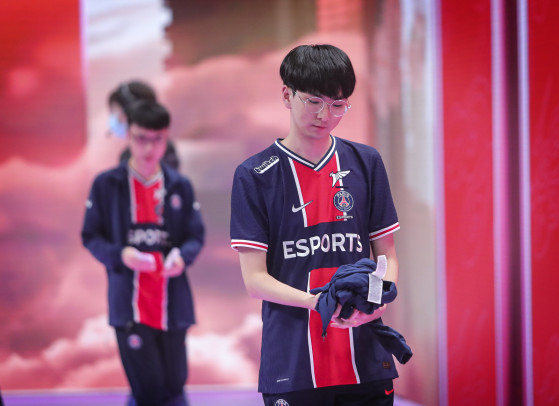 PSG Talon's River, after finishing his first game in the 2020 Worlds group stage (Image credit: LoL Esports) - League of Legends