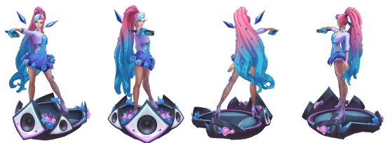 K/DA ALL OUT Seraphine: Rising Star skin models - League of Legends