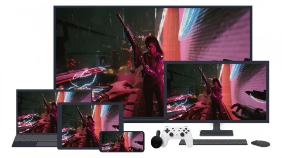 Also playable on computer, Android device and TV. - Cyberpunk 2077