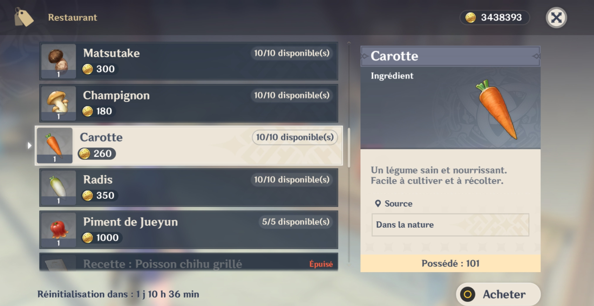 How to farm Carrots in Genshin Impact Millenium