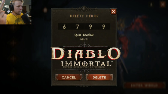 Diablo Immortal' streamer spends thousands on a gem then deletes it