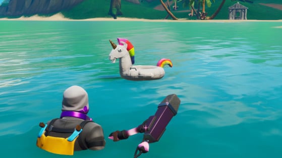 Fortnite: search 3 unicorn floaties at swimming holes, challenge