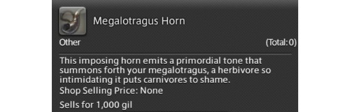 Gallery of Megalotragus Horn Ffxiv.