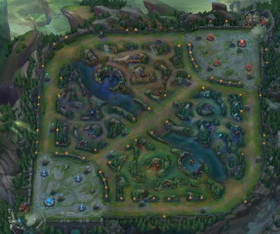 Summoner's Rift. Image Source: Riot Games - League of Legends