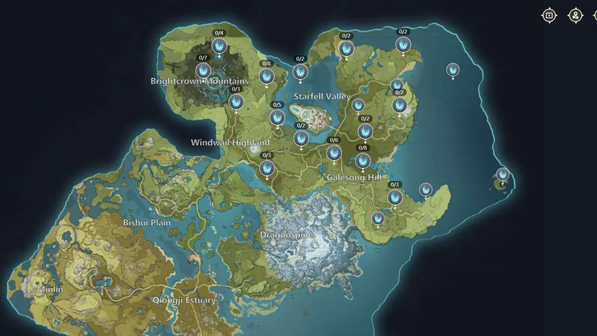 Genshin World Map Mihoyo.