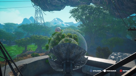 Turn the Pingdish until you get a signal - Biomutant