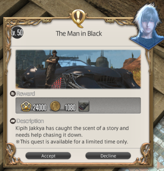 FFXIV Event Collaboration FFXV - The Man in Black - Final Fantasy XIV