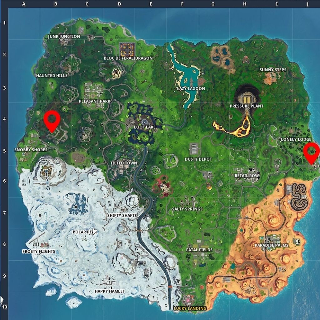 Choose wisely where to land to complete a weekly Fortnite challenge ...