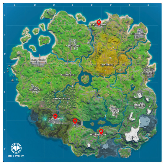Where to find hideouts in Fortnite Chapter 2 - Millenium