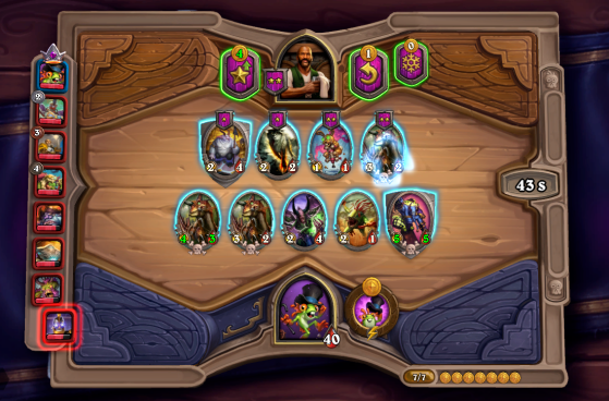 Round 5 with a triple and tavern level up - Hearthstone