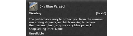 Sky Blue Parasol - Final Fantasy XIV